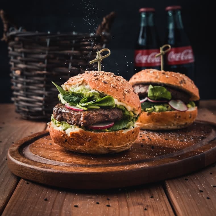 Hamburguesa recién armada